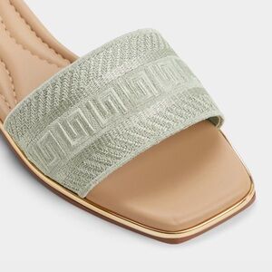 Aldo Mint Green Slide Sandals